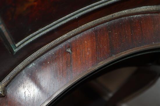 A Louis XV style vitrine, serpentine shape with Vernis Martin panels W.74cm